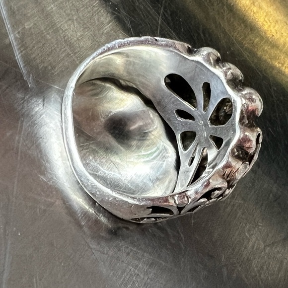 Men's sterling silver ring, "Witch Rangda" Asian Unisex Dragon Foo Dog Sz 9 - Picture 4 of 5